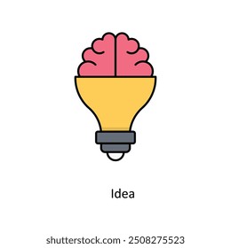 Idea vector filled outline Icon Design illustration. Graphic Design Symbol on White background EPS 10 File