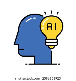 Idea vector filled outline icon. EPS 10 file