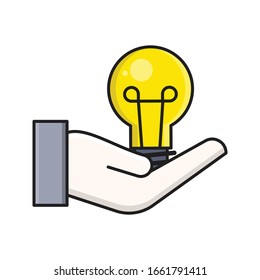 idea vector flat color icon  
