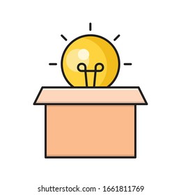 idea vector flat color icon 