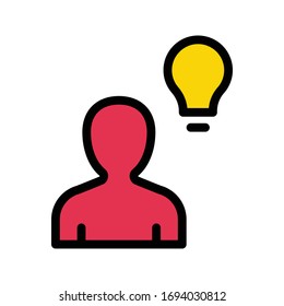 idea vector flat color icon 