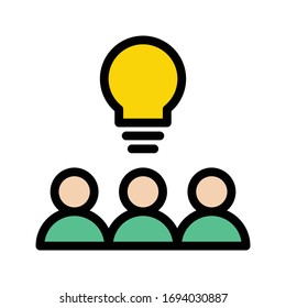 idea vector flat color icon 