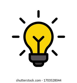idea vector flat color icon 
