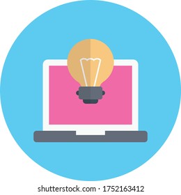 idea vector flat color icon 