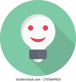 idea vector flat color icon 