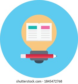 idea vector flat colour icon 
