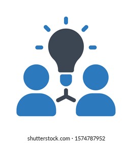 idea vector glyph color icon  