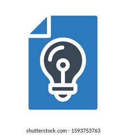 idea vector glyph color icon 