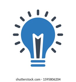 idea vector glyph color icon 