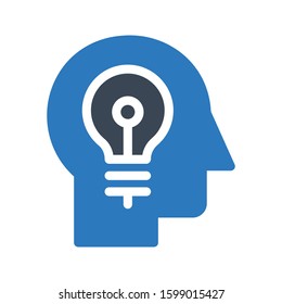 idea vector glyph color icon 
