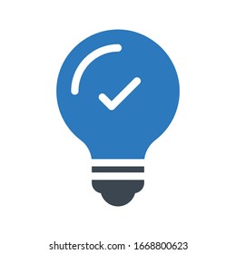 idea vector glyph color icon 
