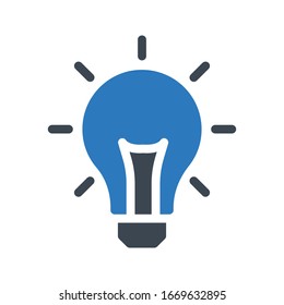 idea vector glyph color icon 