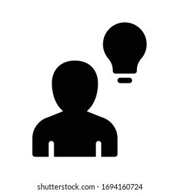 idea vector glyph color icon 