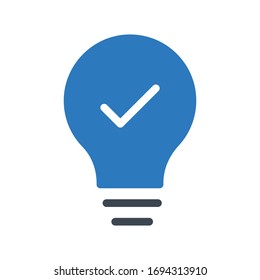 icono de color de glifo vectorial idea 
