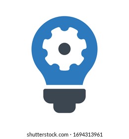 idea vector glyph color icon 
