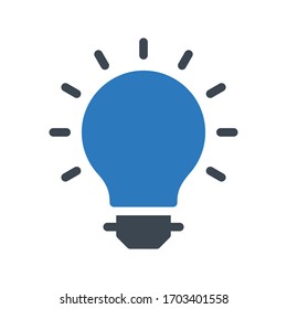 idea vector glyph color icon 