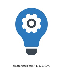 idea vector glyph color icon 