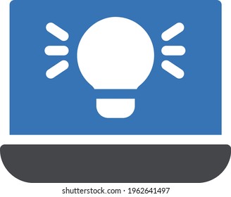 idea vector glyph color icon