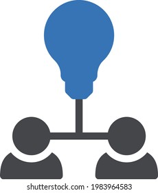 icono de color de glifo vectorial de idea