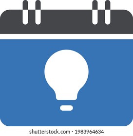 idea vector glyph color icon