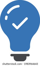 icono de color de glifo vectorial de idea