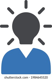 idea vector glyph color icon