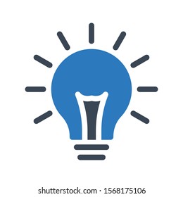 idea vector glyph colour icon 