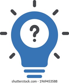 idea vector glyph colour icon