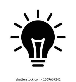 idea vector glyph flat icon 