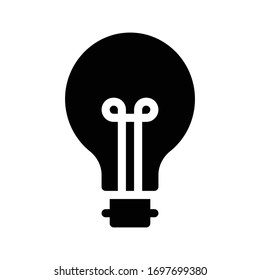 idea vector glyph flat icon 