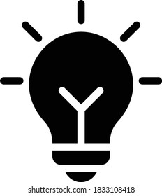 idea vector glyph flat icon