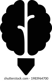 icono plano de glifo vectorial de idea