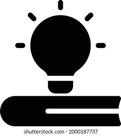 idea vector glyph flat icon