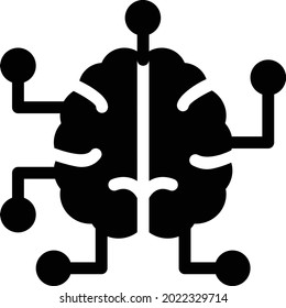 idea vector glyph flat icon