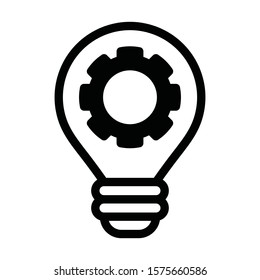 idea vector icon in black color