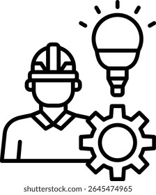 Ícone do vetor de ideias. Pode ser usado para impressão, aplicativos móveis e da Web.
