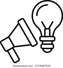 Icono de Vector de la idea. Se puede utilizar para aplicaciones de impresión, móviles y de Web.