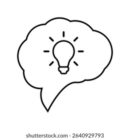 Idea vector icon. Creativity related illustration sign. inspiration symbol or logo. development, brainstorm, creative web icon.