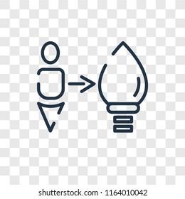 Idea vector icon isolated on transparent background, Idea logo concept