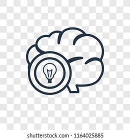 Idea vector icon isolated on transparent background, Idea logo concept