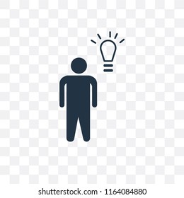 Idea vector icon isolated on transparent background, Idea logo concept