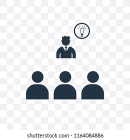 Idea vector icon isolated on transparent background, Idea logo concept