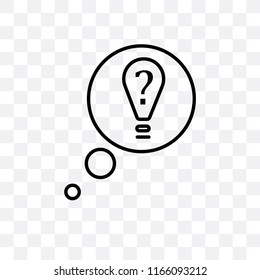 Idea vector icon isolated on transparent background, Idea logo concept