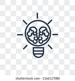 Idea vector icon isolated on transparent background, Idea logo concept