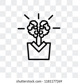 Idea vector icon isolated on transparent background, Idea logo concept