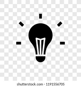 Idea vector icon isolated on transparent background, Idea transparency logo concept