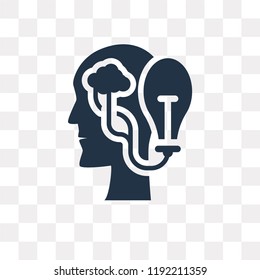 Idea vector icon isolated on transparent background, Idea transparency concept can be used web and mobile