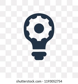 Idea vector icon isolated on transparent background, Idea transparency concept can be used web and mobile