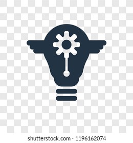 Idea vector icon isolated on transparent background, Idea transparency logo concept