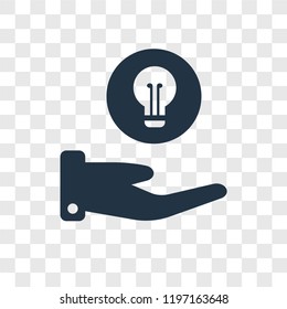 Idea vector icon isolated on transparent background, Idea transparency logo concept